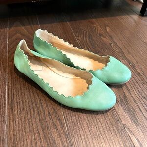 Chloe Chic Mint Green Women's ballet flats